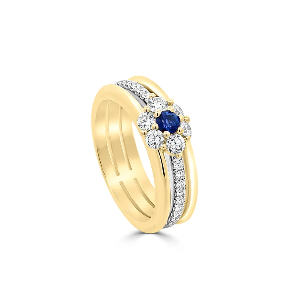 Jack Kelege 18k Sapphire Flower Band