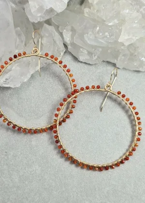 James   Jezebelle | Carnelian Wrapped Hoops