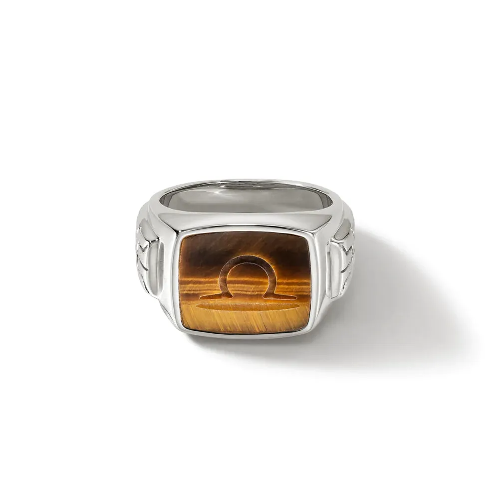 John Hardy ID Signet Ring with Tiger Eye