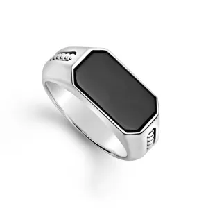 LAGOS Anthem Onyx Octagon Ring in Sterling Silver