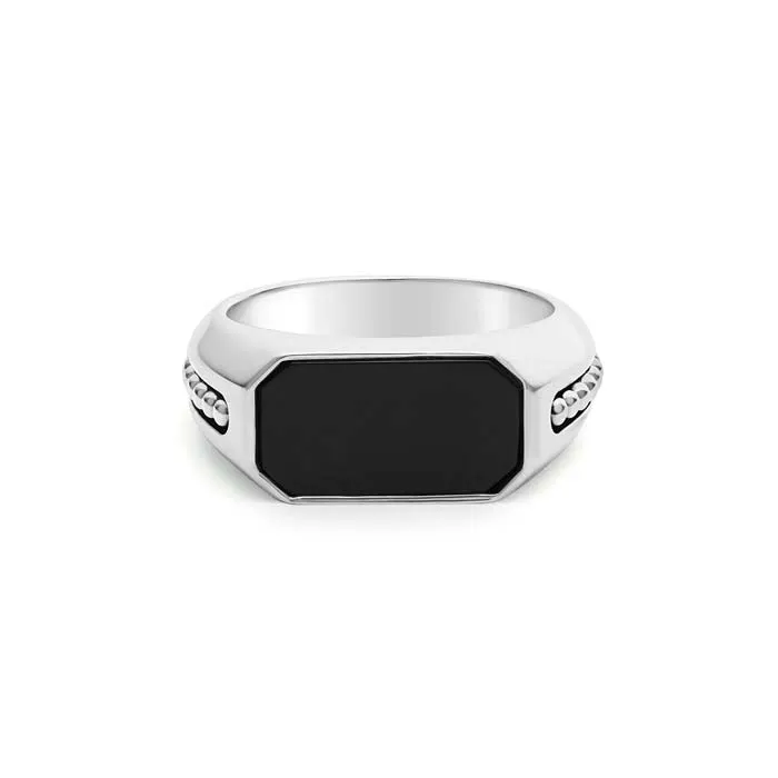 LAGOS Anthem Onyx Octagon Ring in Sterling Silver