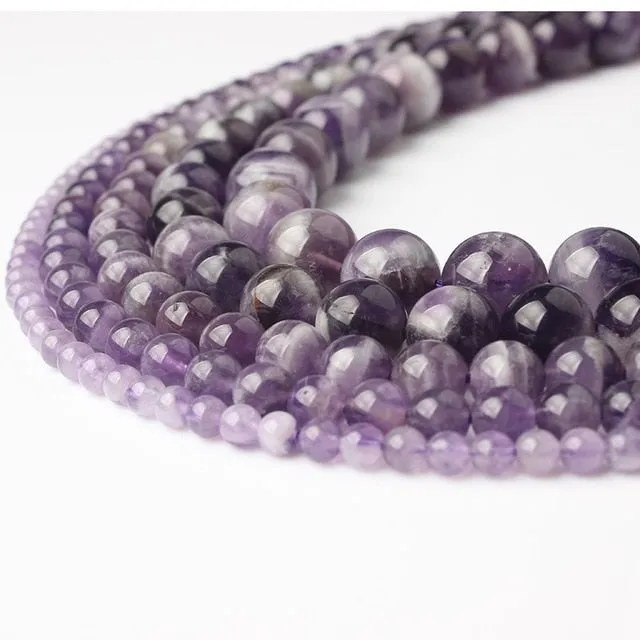 LanLi  Fashiont Jewelry 4/6/8/10/12mm natural stones Loose Beads series DIY men and women Bracelet Necklace anklet Accessories