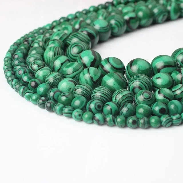 LanLi  Fashiont Jewelry 4/6/8/10/12mm natural stones Loose Beads series DIY men and women Bracelet Necklace anklet Accessories
