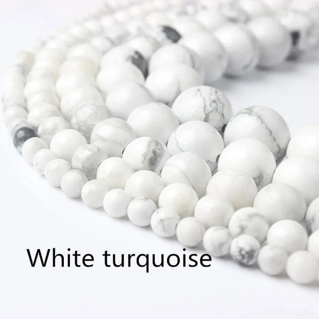 LanLi  Fashiont Jewelry 4/6/8/10/12mm natural stones Loose Beads series DIY men and women Bracelet Necklace anklet Accessories