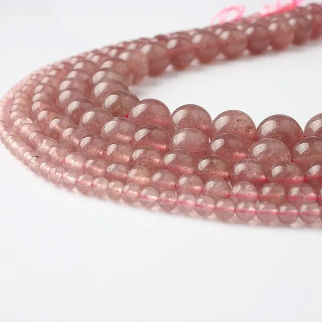LanLi  Fashiont Jewelry 4/6/8/10/12mm natural stones Loose Beads series DIY men and women Bracelet Necklace anklet Accessories