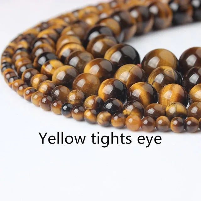 LanLi  Fashiont Jewelry 4/6/8/10/12mm natural stones Loose Beads series DIY men and women Bracelet Necklace anklet Accessories