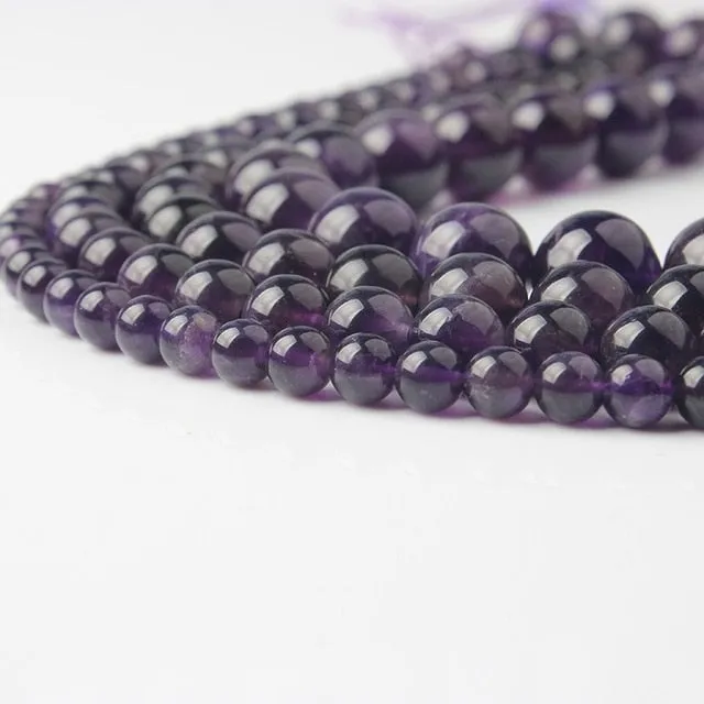 LanLi  Fashiont Jewelry 4/6/8/10/12mm natural stones Loose Beads series DIY men and women Bracelet Necklace anklet Accessories