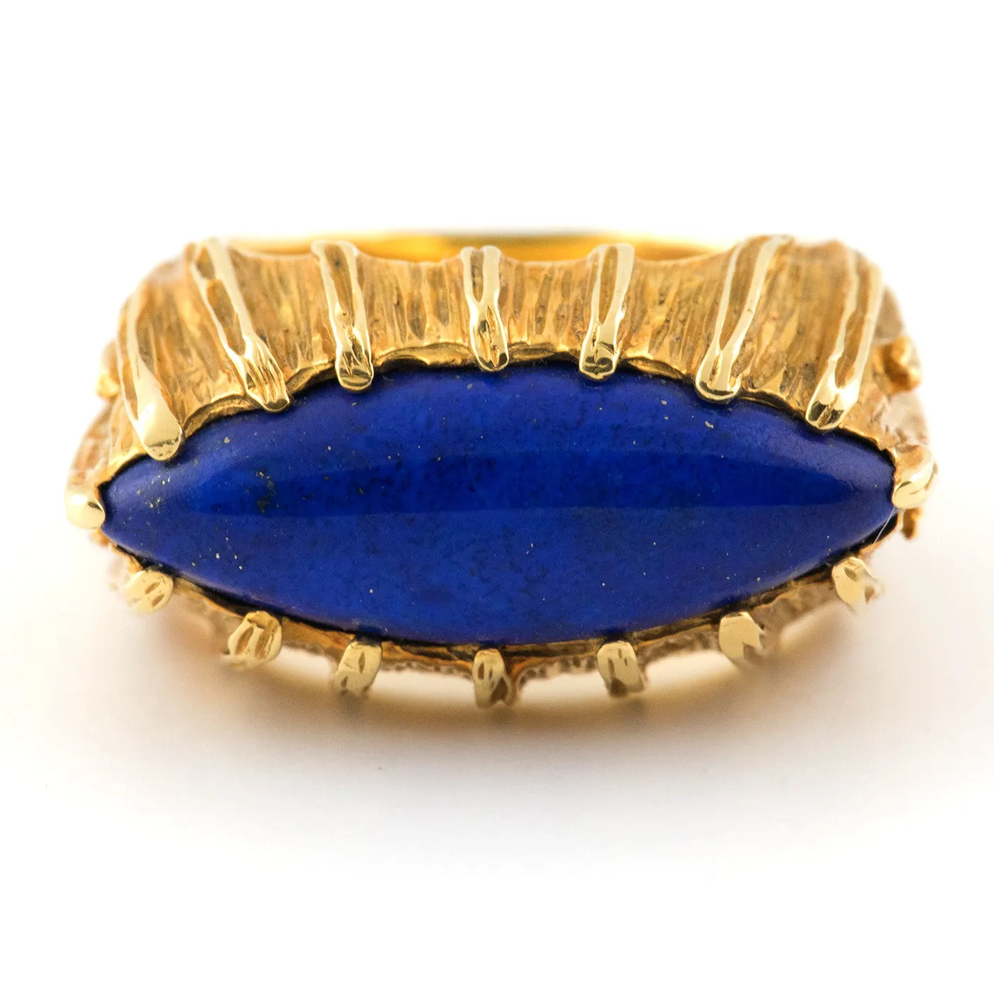 Lapis Lazuli 18K Yellow Gold Vack Ring C.1960's