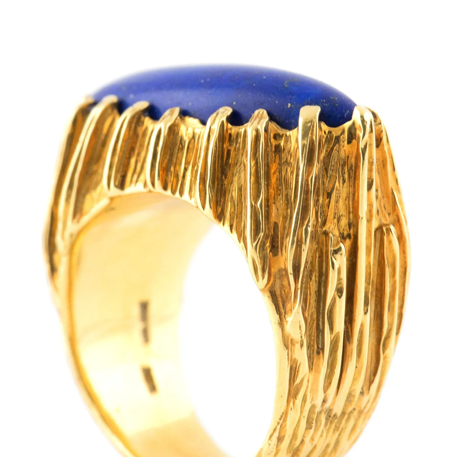 Lapis Lazuli 18K Yellow Gold Vack Ring C.1960's