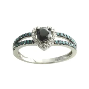 Le Vian Ring featuring Blackberry Diamond with Vanilla and Blueberry Diamonds in 14K Vanilla Gold