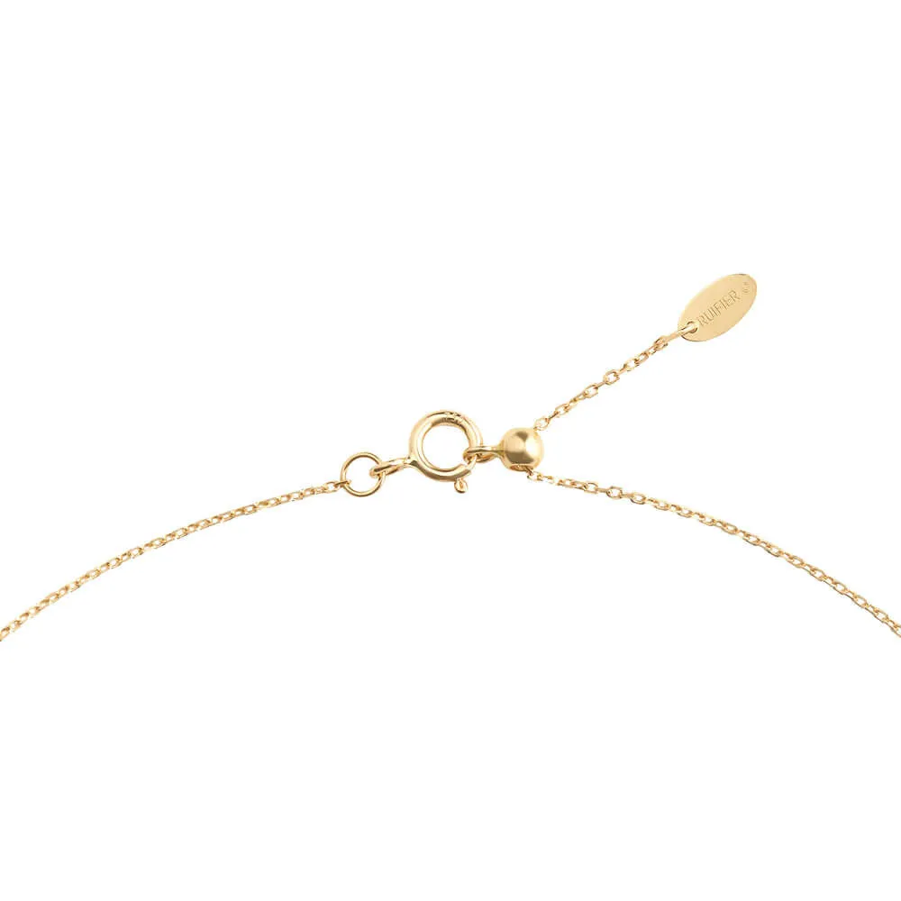 Modern Words Fine Clubs 18K Gold Necklace w. Diamond