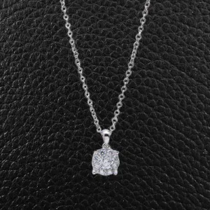 Multi-Diamond Pendant with Chain