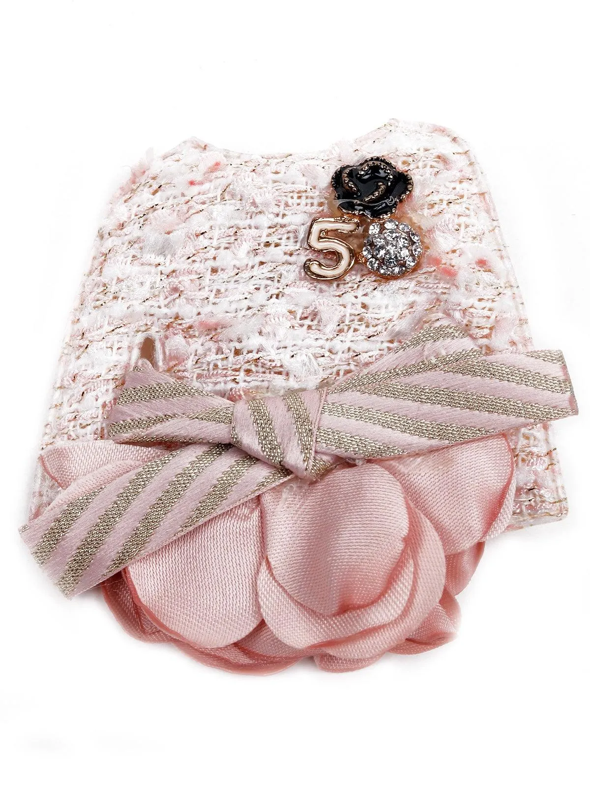Odette Women Pink Metal Bow Brooch