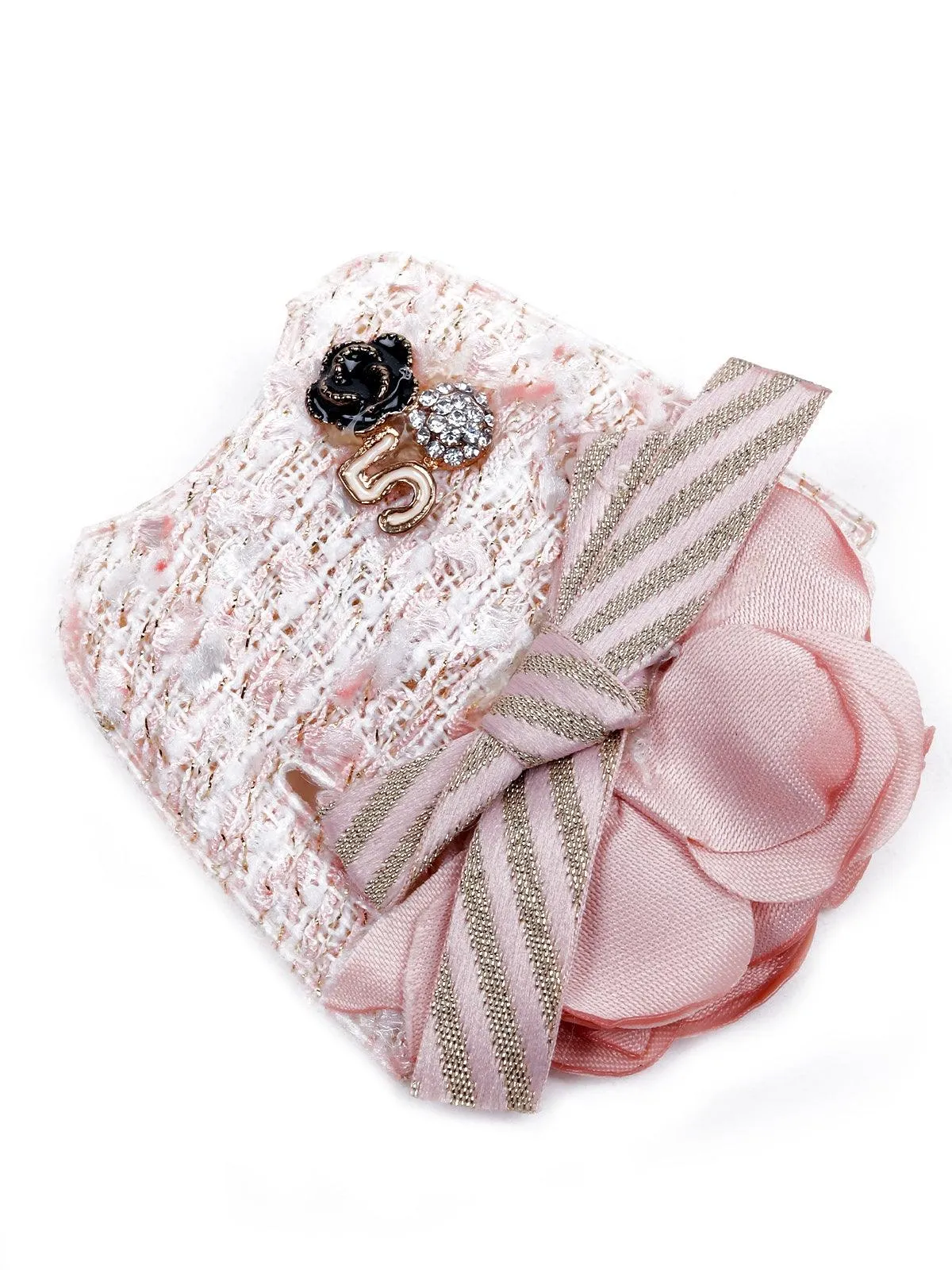 Odette Women Pink Metal Bow Brooch
