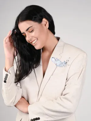 Odette Women White Fabric Brooch