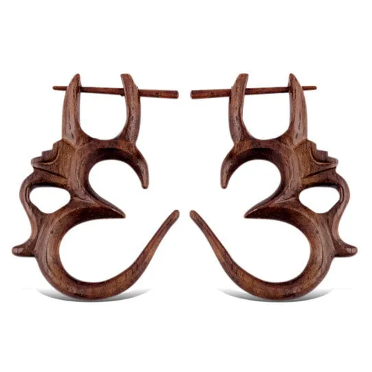 Ohm Earrings - Wood