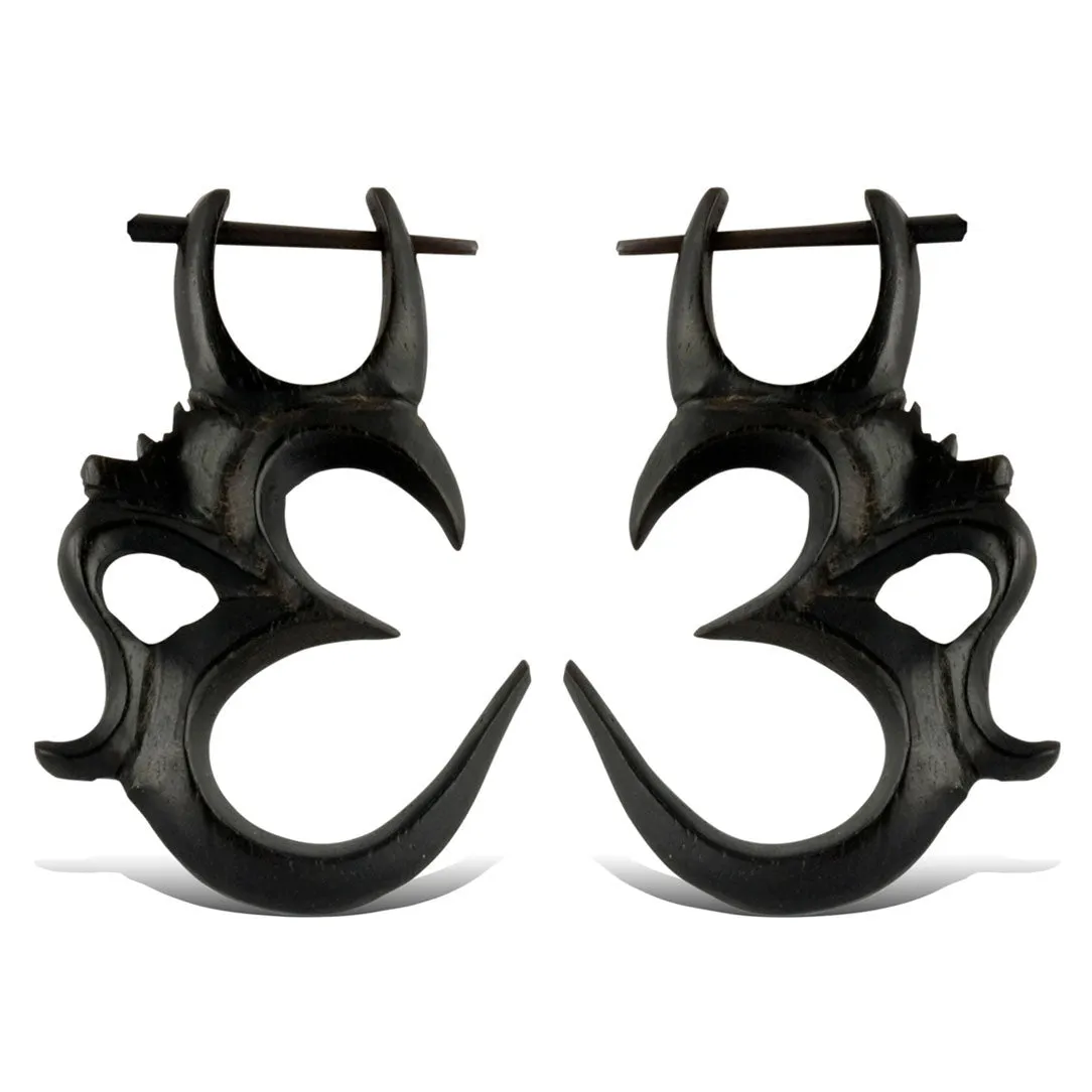 Ohm Earrings - Wood