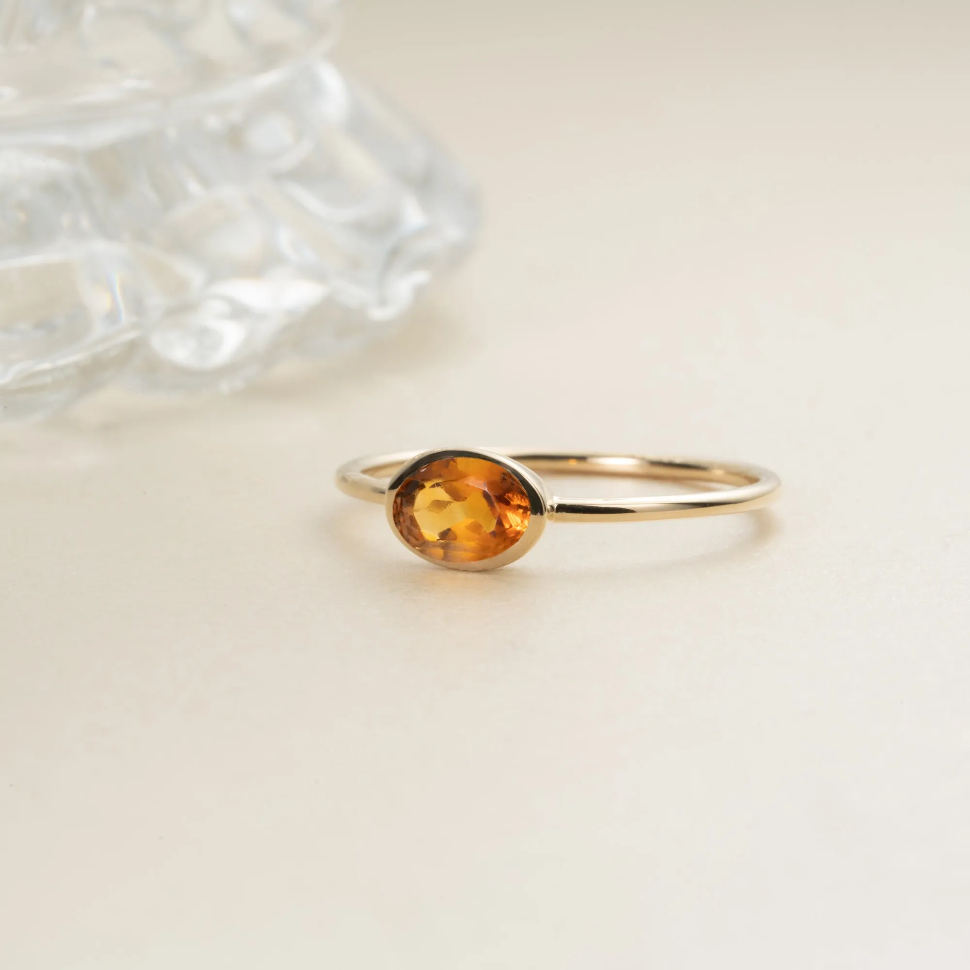 Oval Citrine Ring, Linda