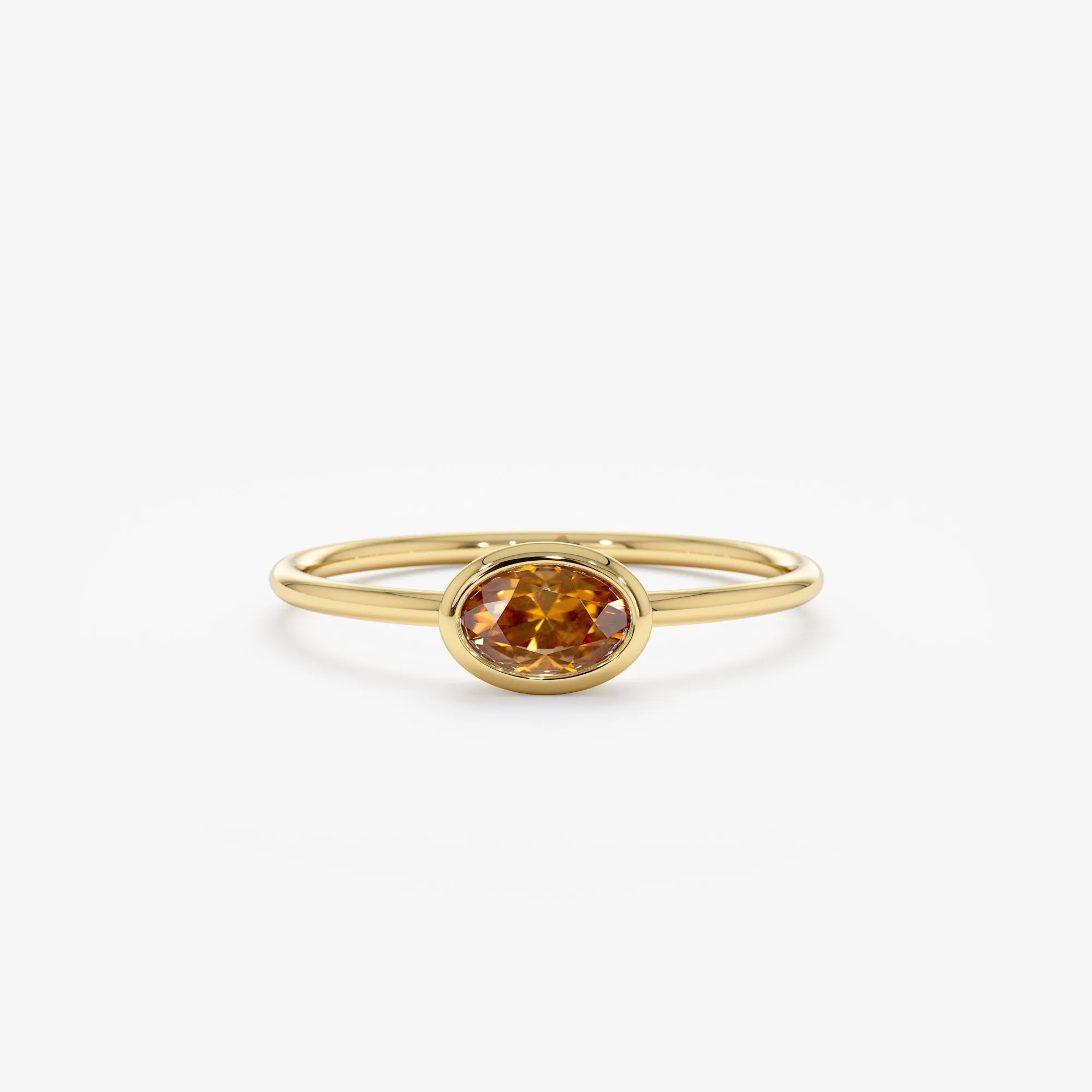 Oval Citrine Ring, Linda