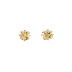 Pallas Athena Stud Earrings Yellow Gold