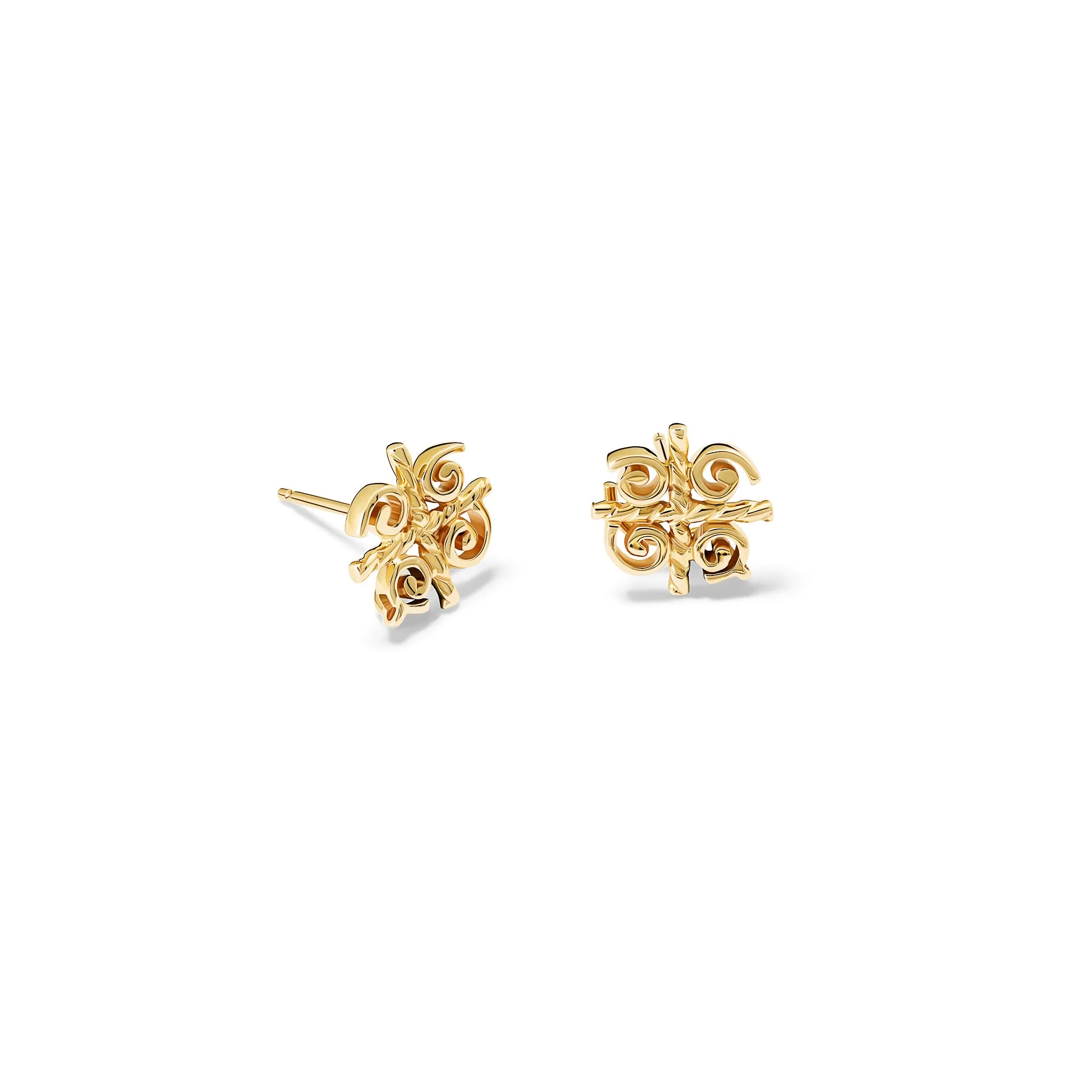 Pallas Athena Stud Earrings Yellow Gold