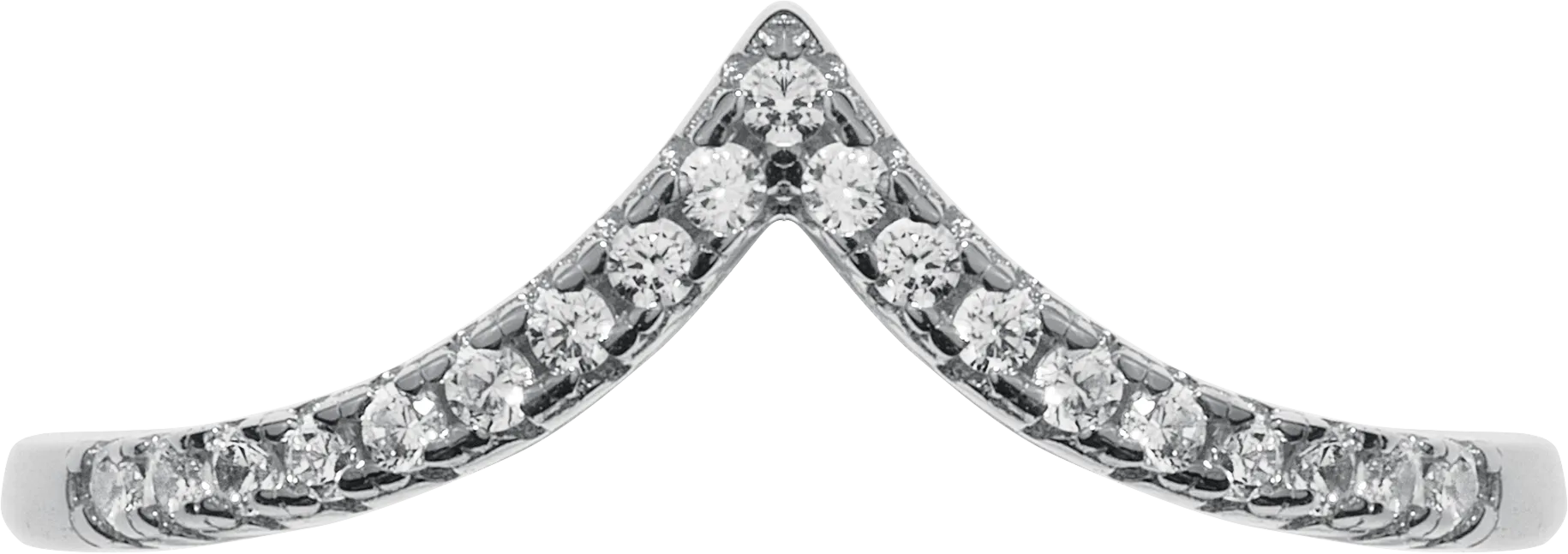 Pav Wishbone V | Stacking Ring