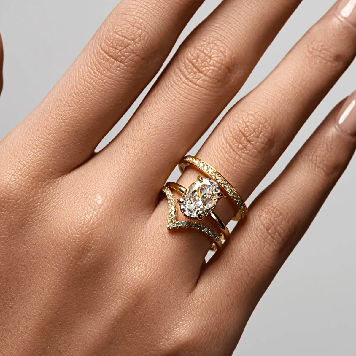 Pav Wishbone V | Stacking Ring