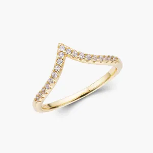 Pav Wishbone V | Stacking Ring
