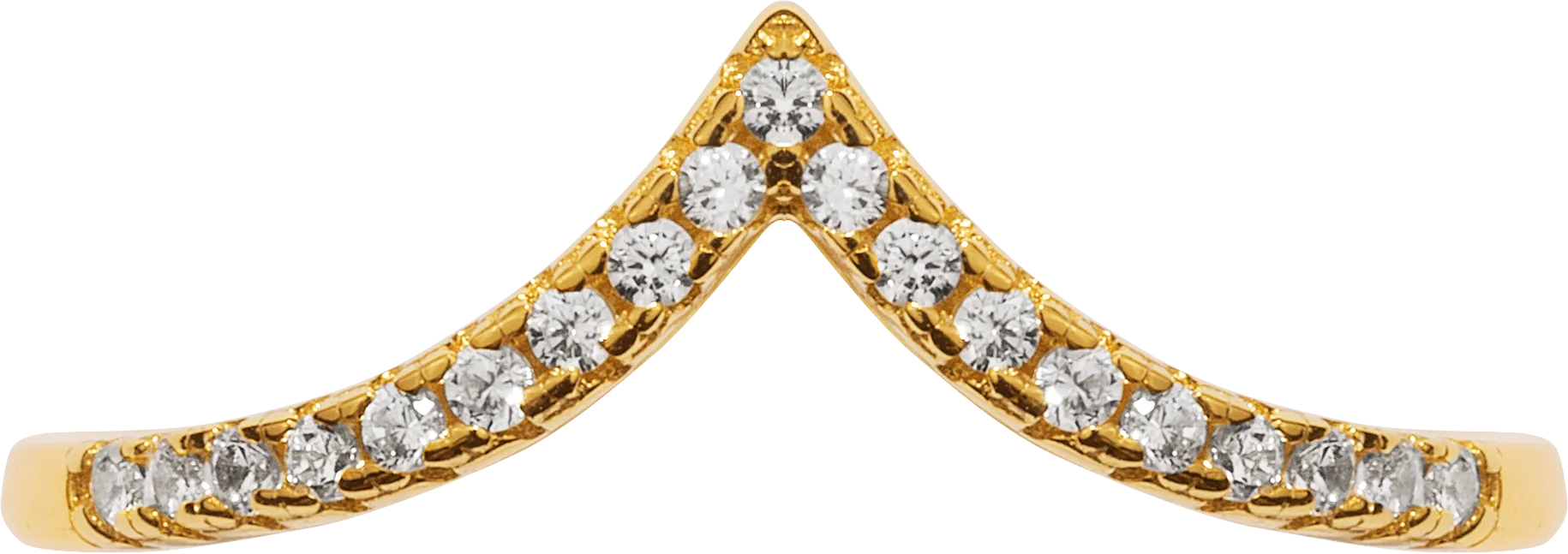 Pav Wishbone V | Stacking Ring