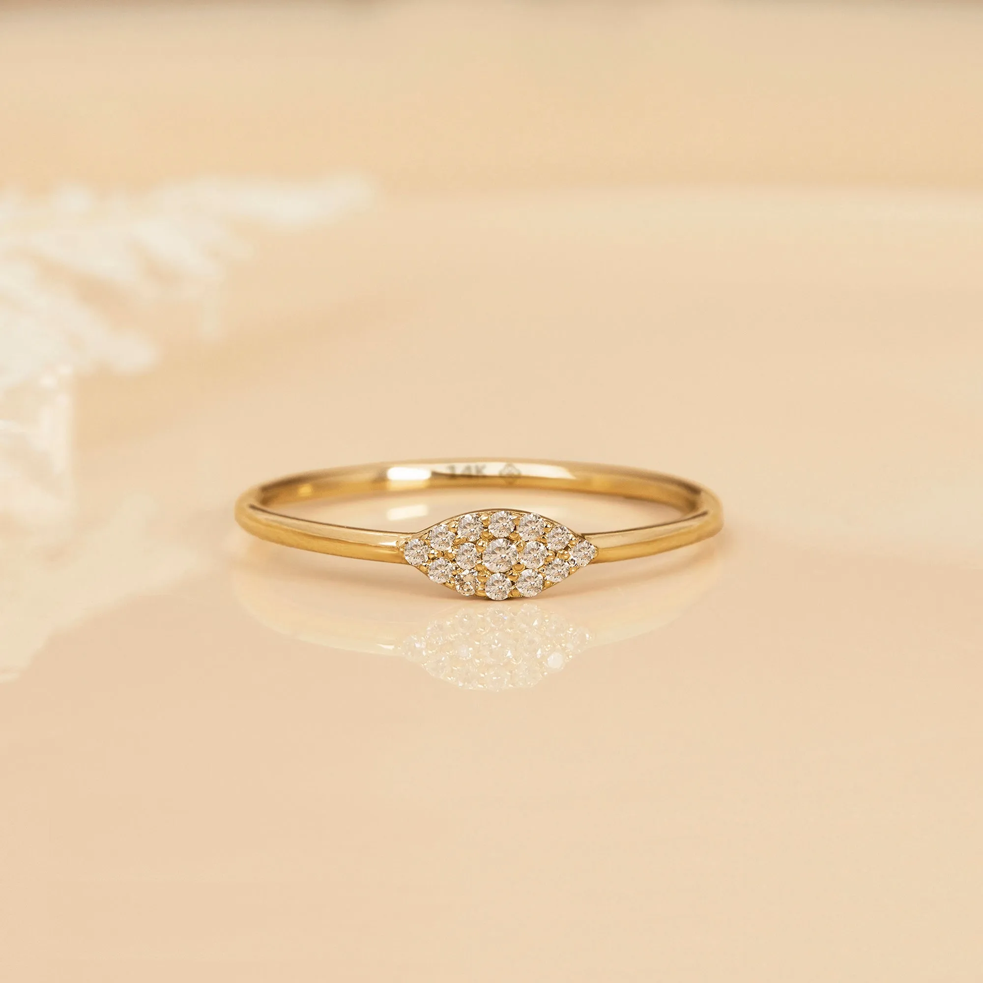 Pave Diamond Evil Eye Ring, Marcia