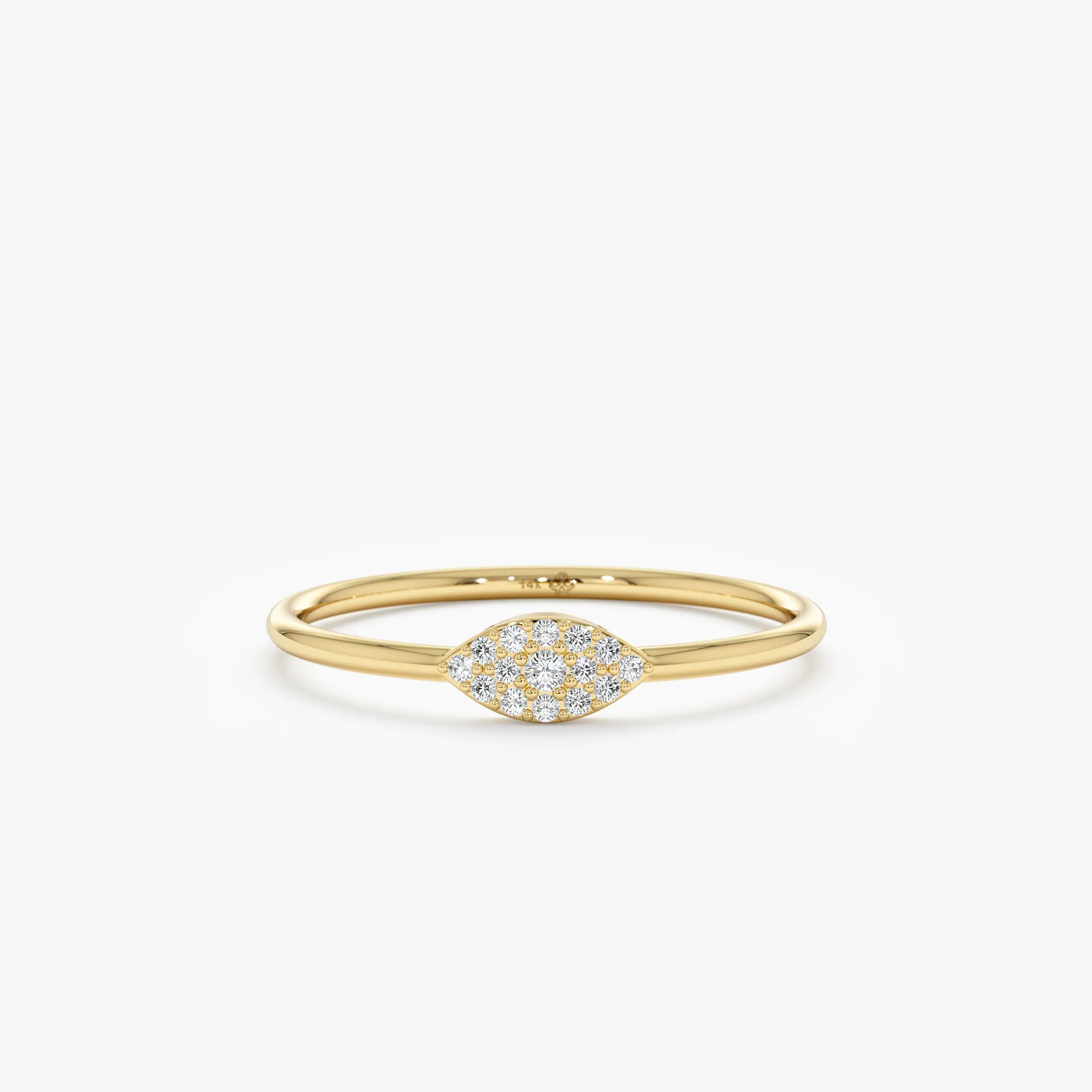 Pave Diamond Evil Eye Ring, Marcia