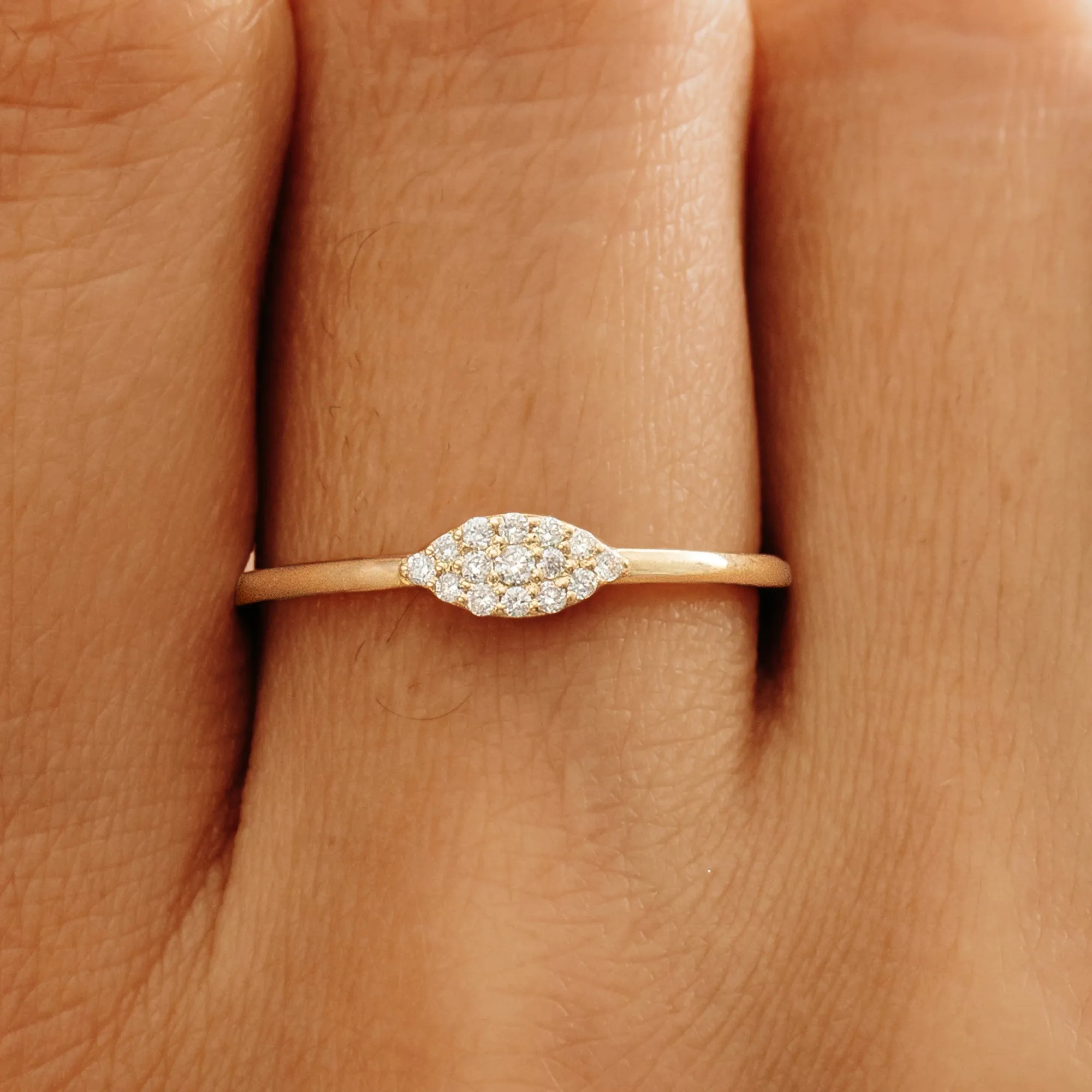 Pave Diamond Evil Eye Ring, Marcia