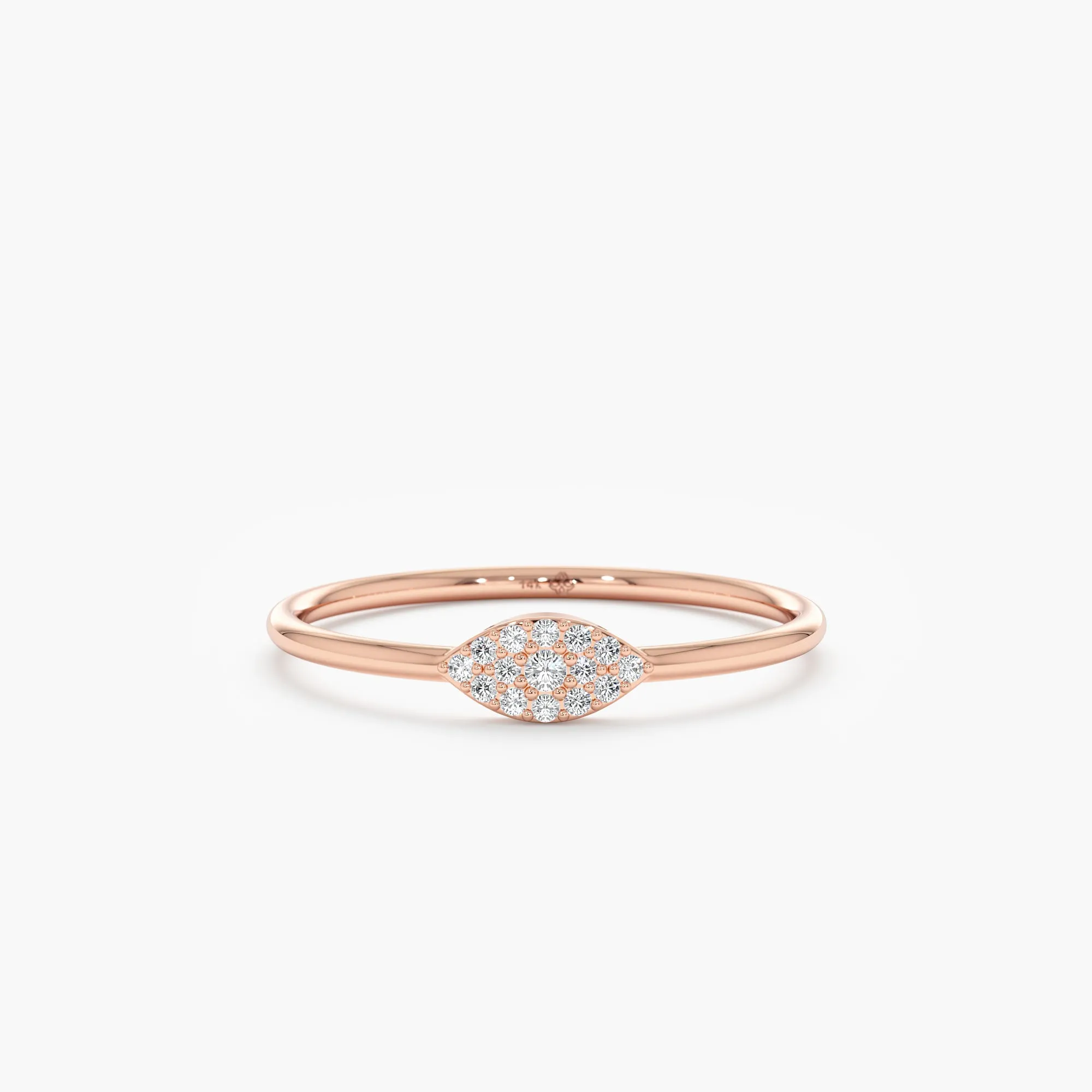 Pave Diamond Evil Eye Ring, Marcia