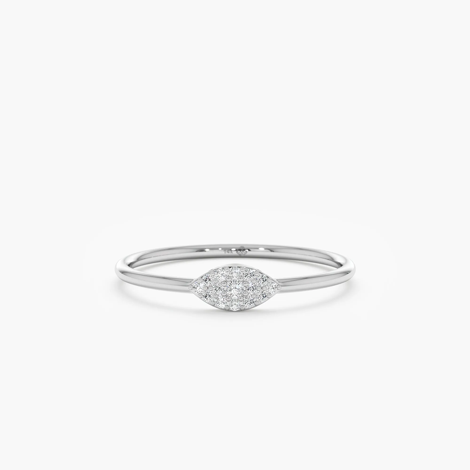Pave Diamond Evil Eye Ring, Marcia
