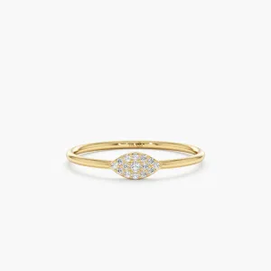 Pave Diamond Evil Eye Ring, Marcia