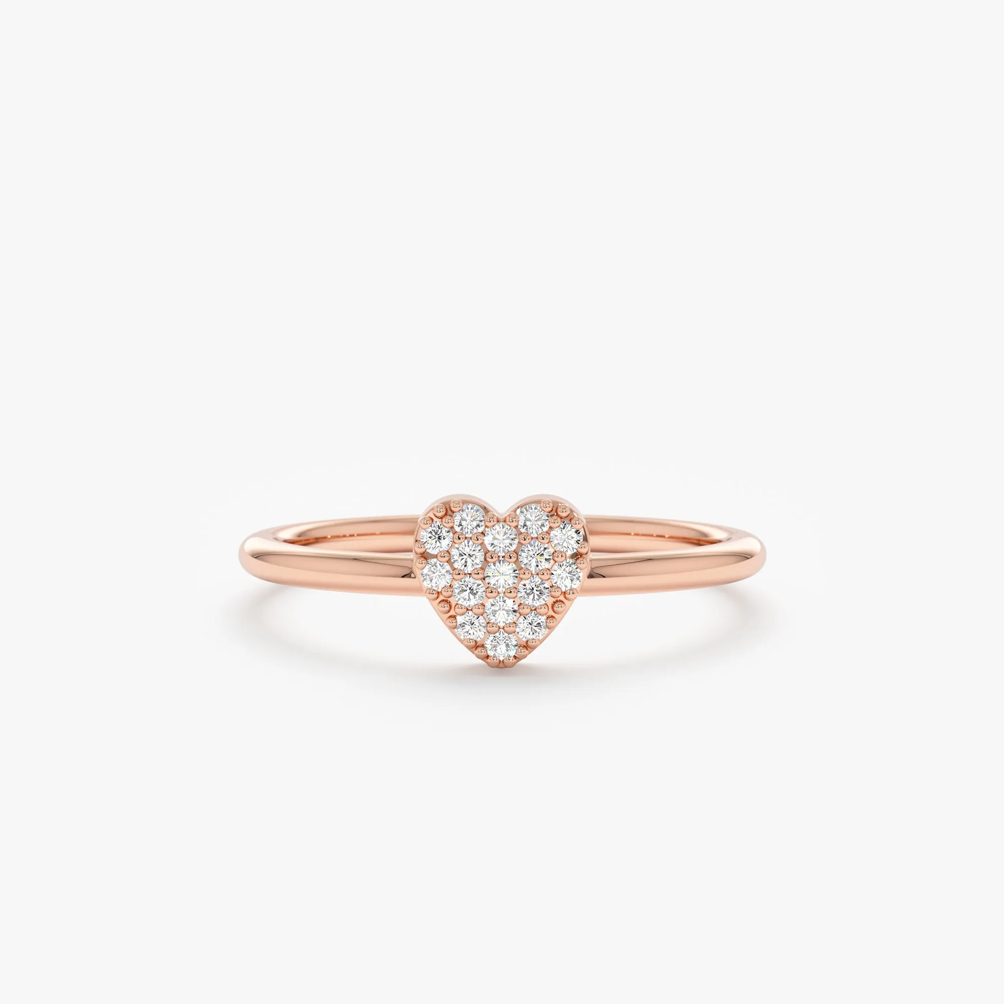 Pave Diamond Heart Ring, Taylor