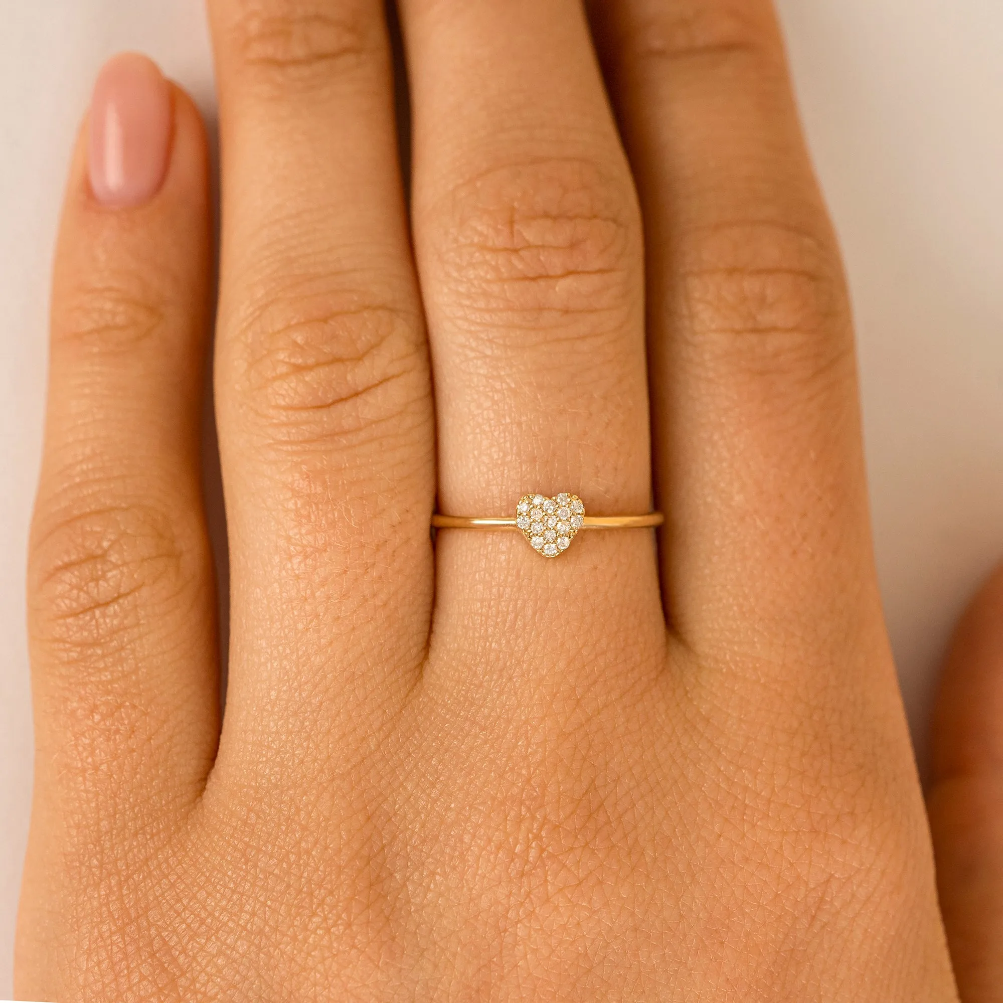 Pave Diamond Heart Ring, Taylor