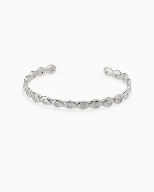 Pebble Diamond Cuff  | Solid White Gold