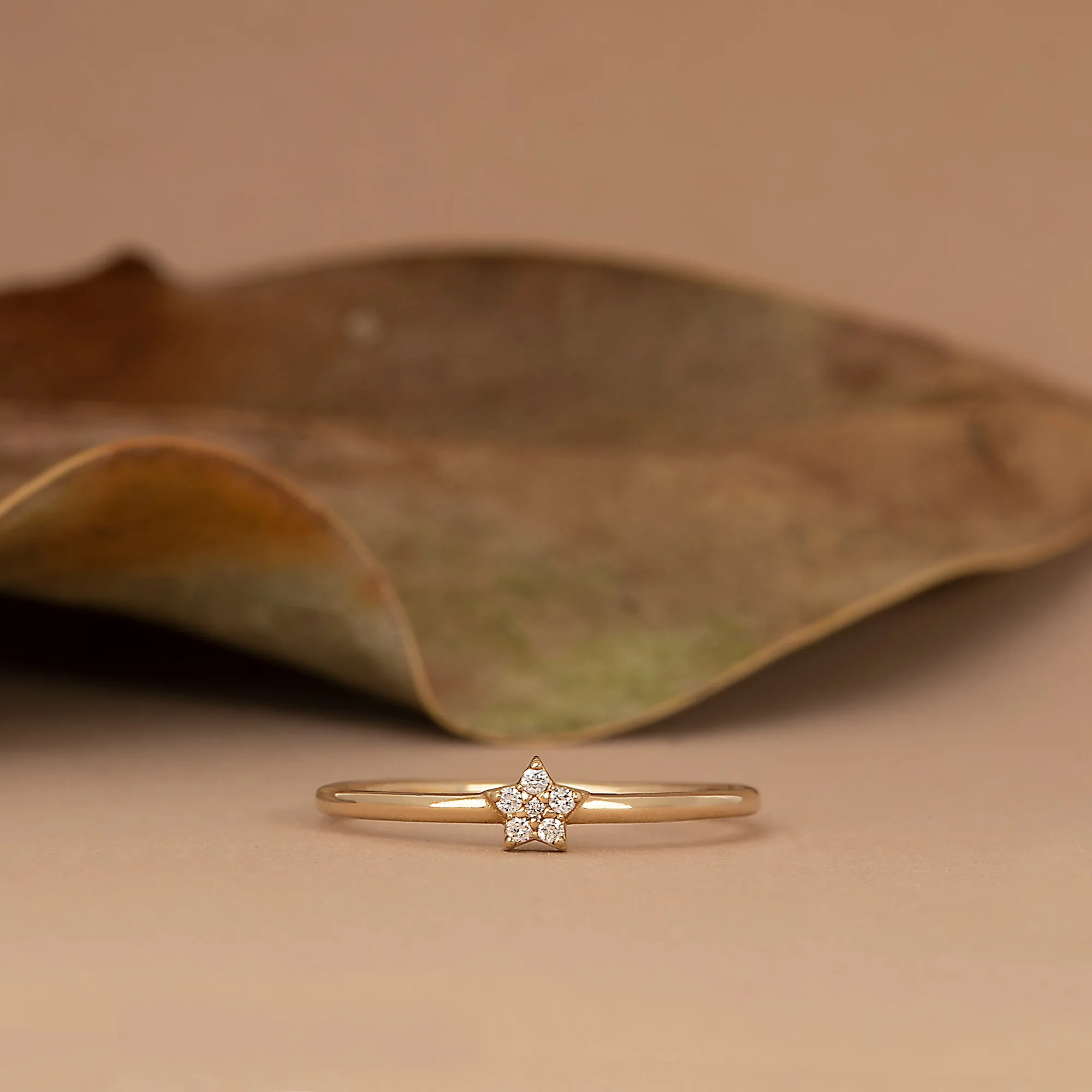 Petite Diamond Star Ring, Vega
