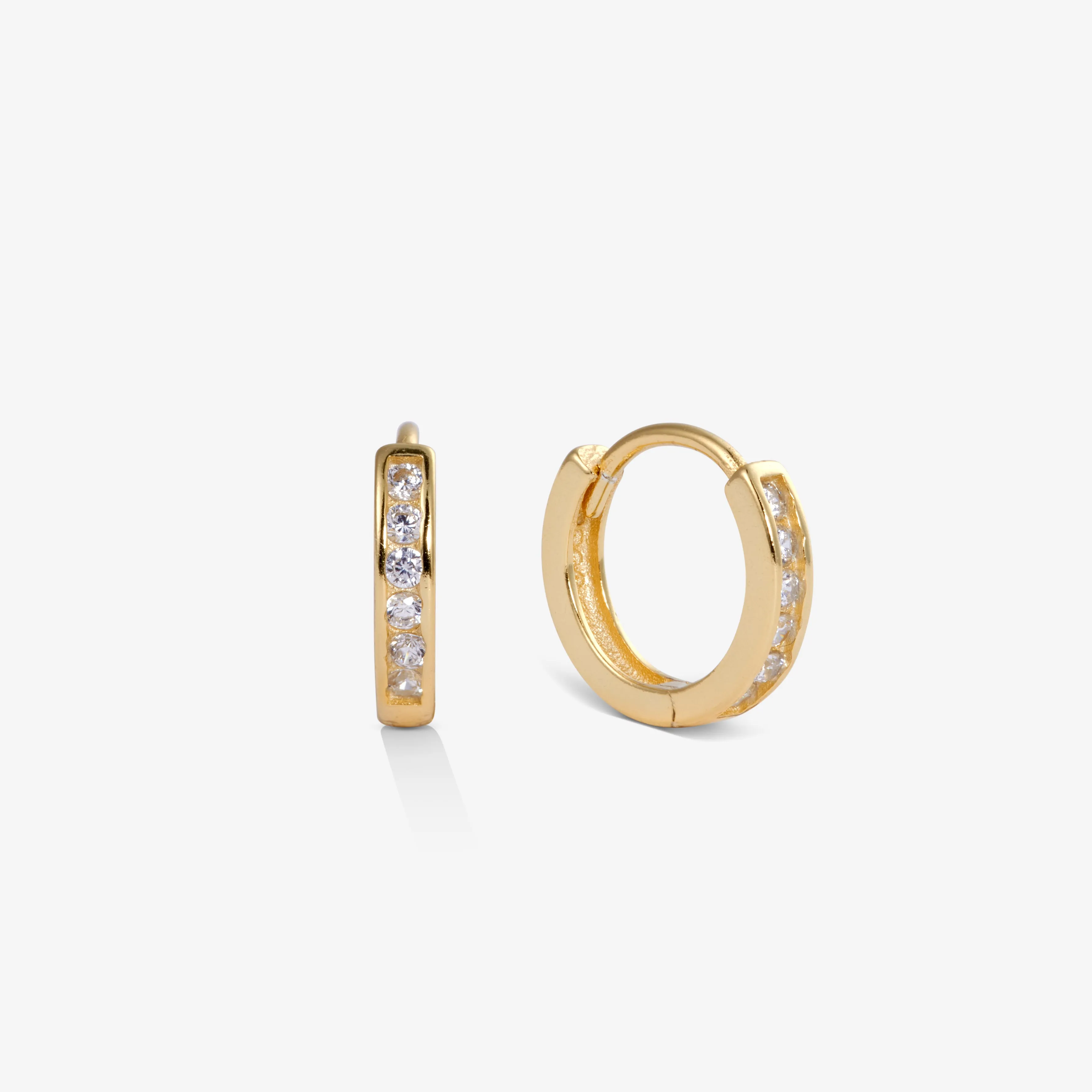 PETITE HIDDEN PAV?? HOOPS Gold
