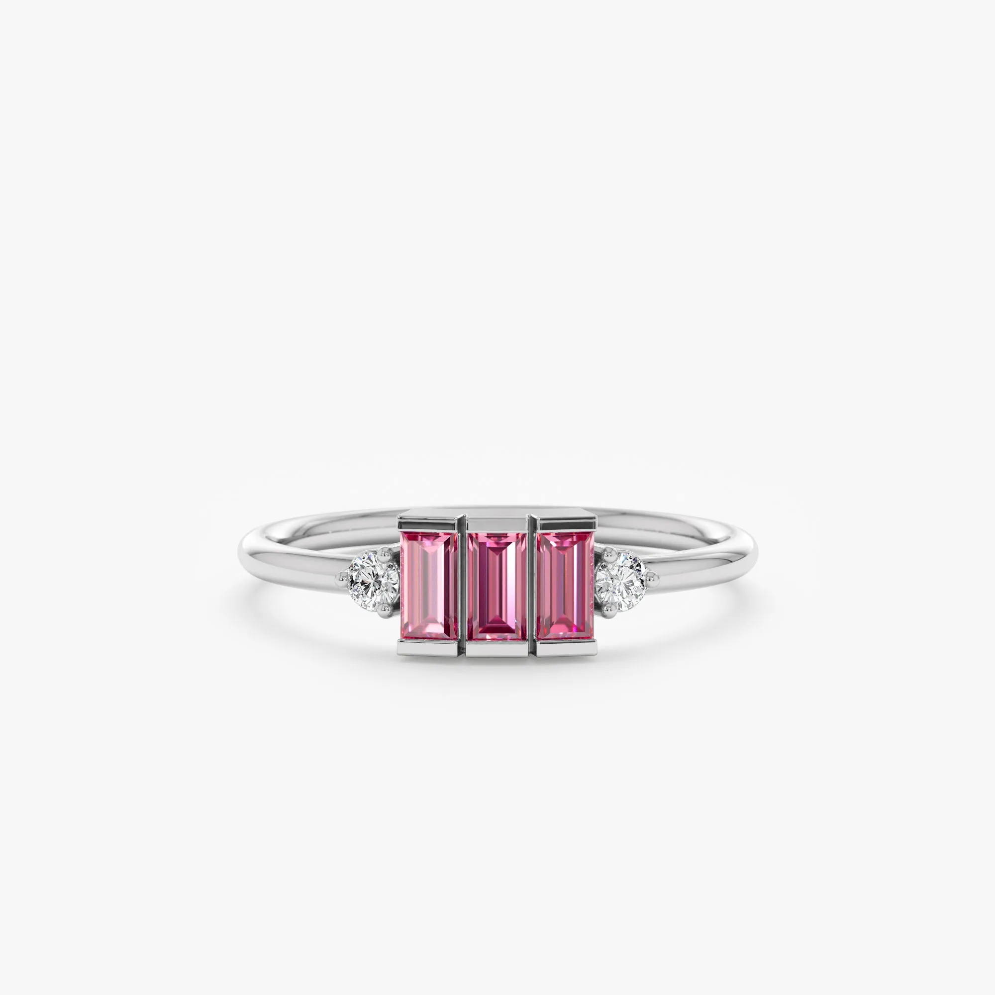 Pink Sapphire Engagement Ring, Caresha