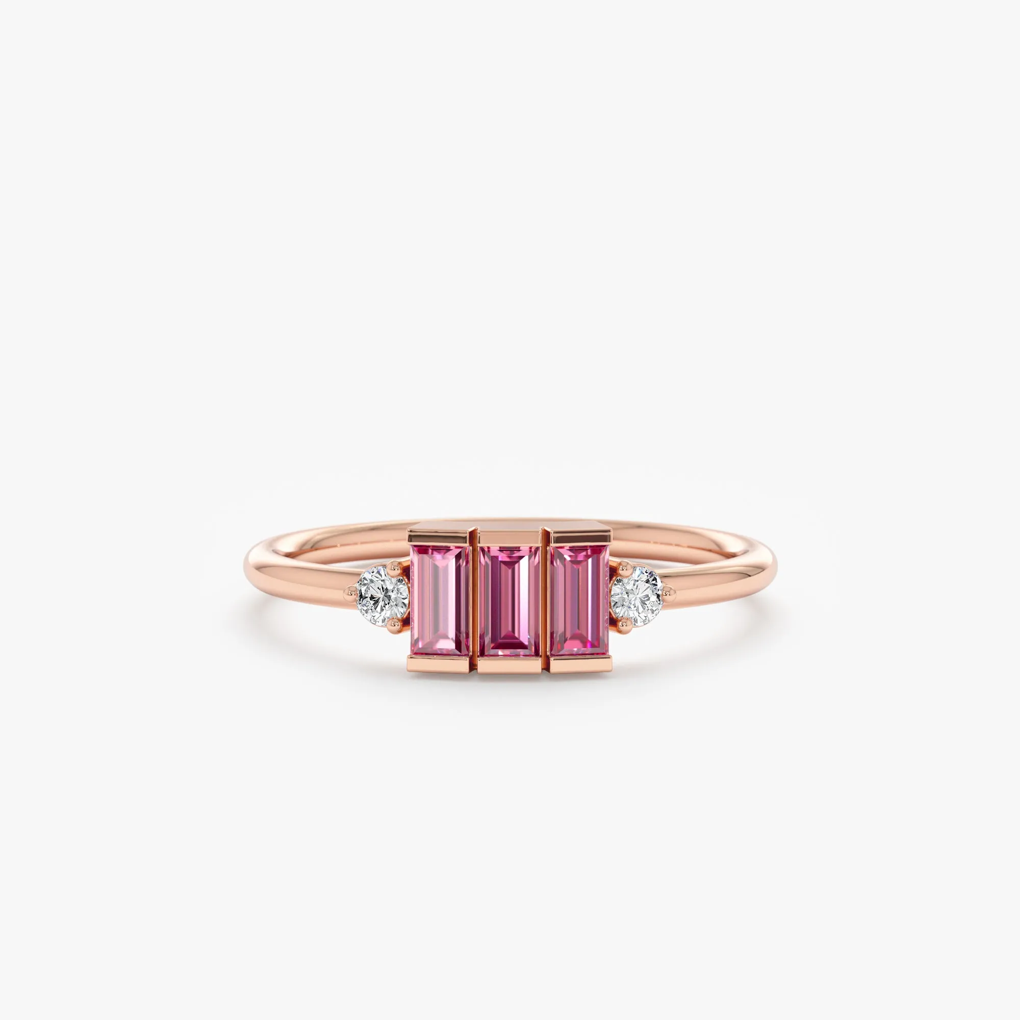 Pink Sapphire Engagement Ring, Caresha