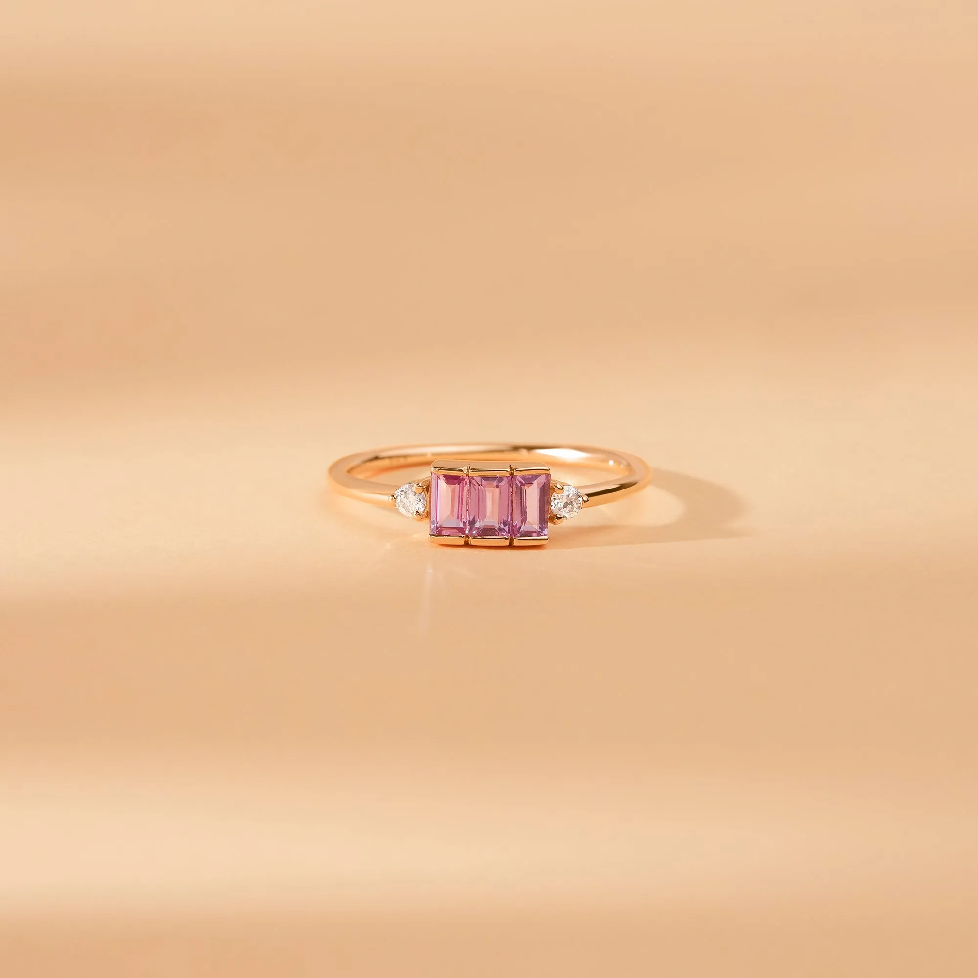 Pink Sapphire Engagement Ring, Caresha