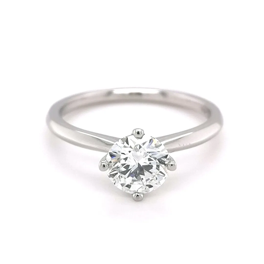 Platinum 1.01ct Round Brilliant Cut Diamond Ring