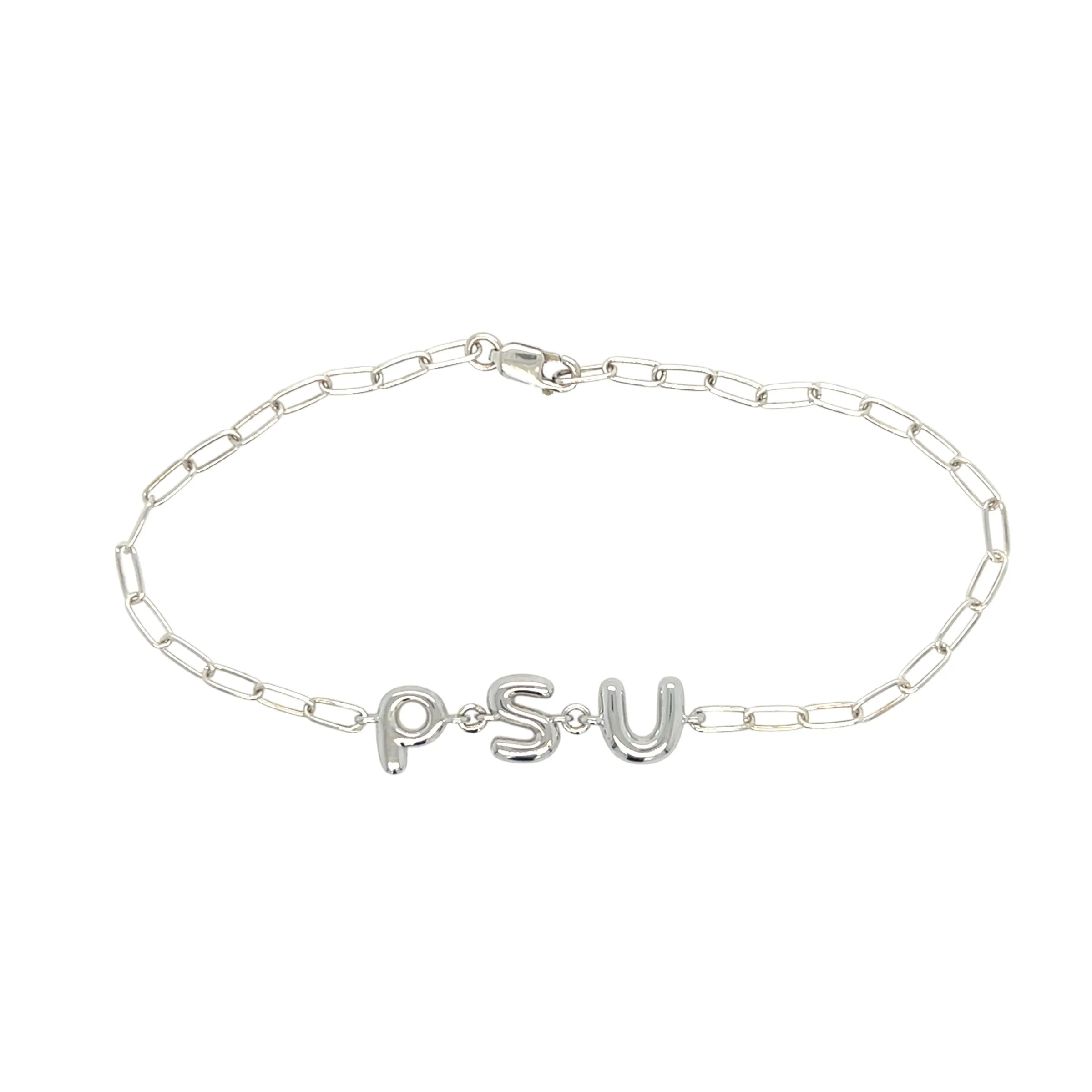 PSU Bubble Initial Bracelet