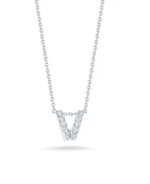 Roberto Coin 18K Diamond Love Letter &#34;V&#34; Necklace