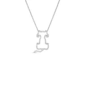 ROBERTO COIN TINY TREASURE OUTLINED DOG NECKLACE