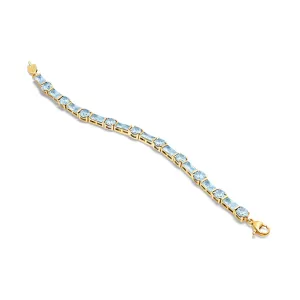 Roi Soleil Bracelet Yellow Gold - Blue Topaz