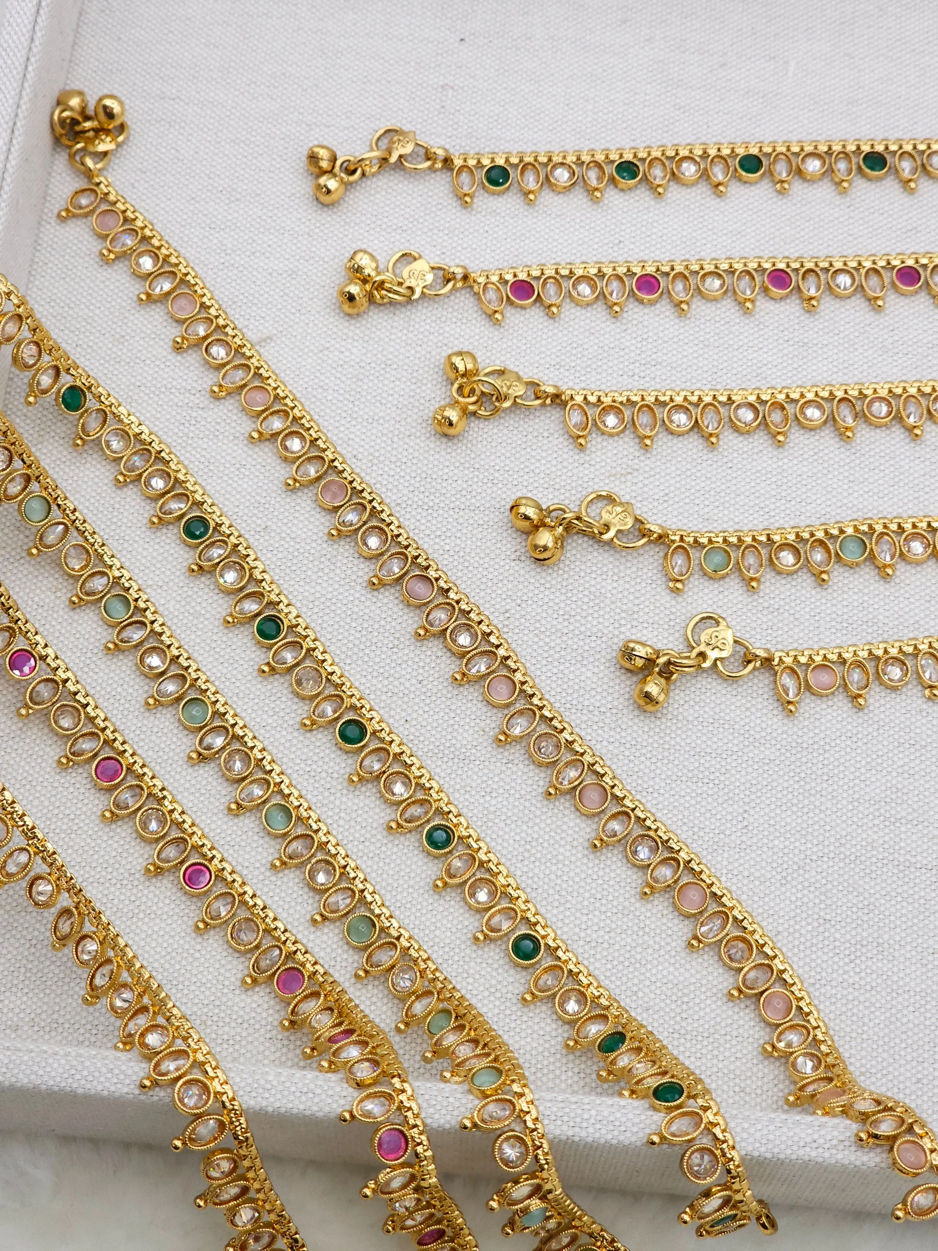Roma Gold Plated polki Anklets