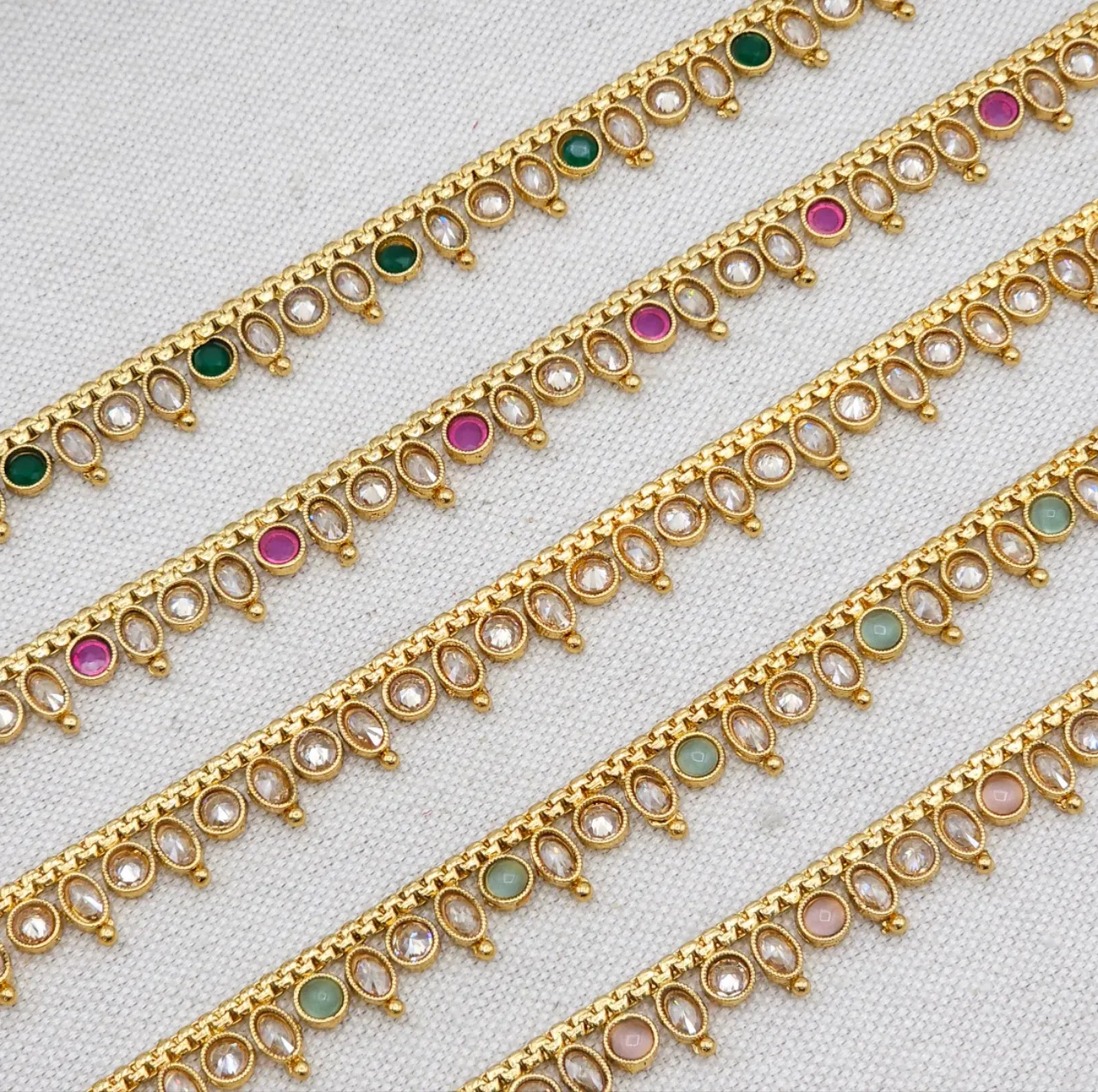Roma Gold Plated polki Anklets